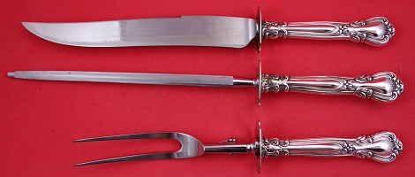 Roast Carving Set 3-pc - Chantilly by Gorham - Sterling